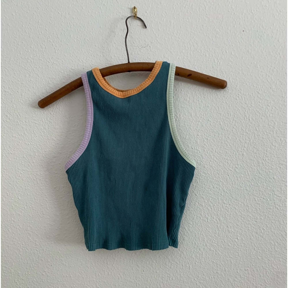 Wild Fable ribbed color block tank top women’s small